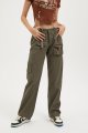 Waist Flap Pocket Wide Leg Cargo Pants